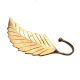 Golden Brass Leaf Key Hooks For Wall